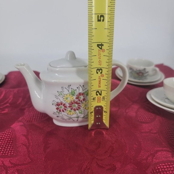 Jaymar‎ 22 Piece China Porcelain Toy Tea Set Floral Japan Pretend Play Vintage - Picture 15 of 16